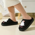thumbnail image 5 of BERANMEY Halloween Slippers for Women Perfect Soft Plush Comfy Warm Slip-On Cute Womens Slippers Indoor Fluffy House Slippers for Women and Men Non-slip Fuzzy Flat Slides, 5 of 12