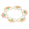 thumbnail image 3 of 6 parches de arcoíris de colores brillantes con diseño de nubes de arcoíris de algodón para bordar y planchar en la ropa., 3 of 14