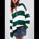 thumbnail image 5 of Suéter de Larga con Cremallera 1/4 para Mujer, Otoño e Invierno, , Sudadera con Bloques de Color Divididos. Verde XXL, 5 of 8
