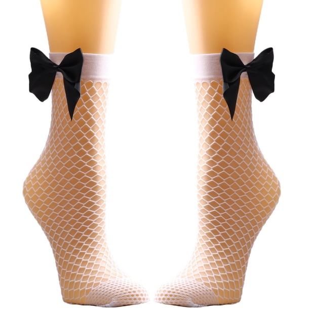 Mujeres Malla Transpirabilidad Big Bow Net Calcetines Short Fishnet Thin Calcetines Medias Fridja nalpqowj3652