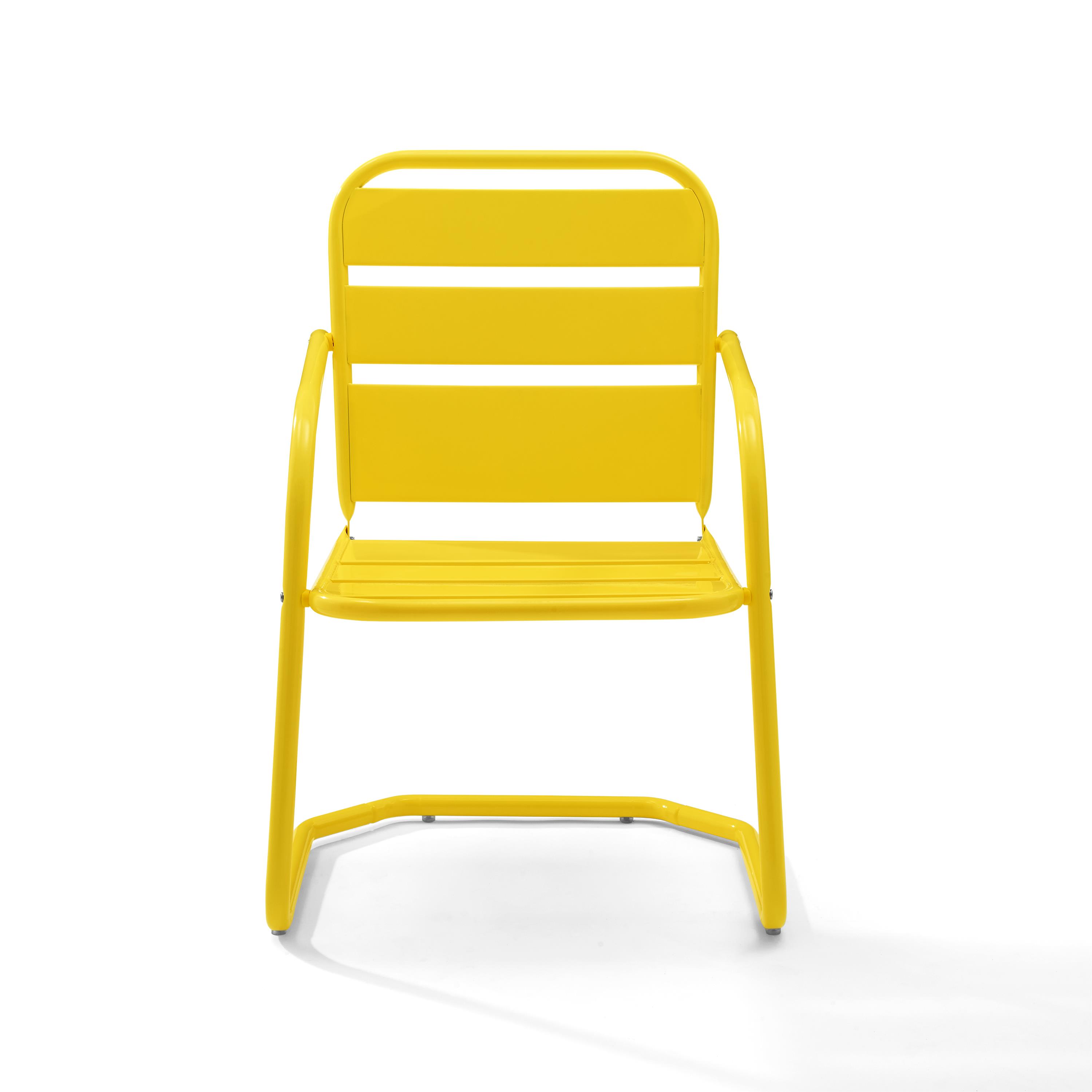 Crosley Brighton Metal Patio Chair in Yellow (Set of 2) - image 3 of 10