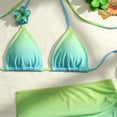 thumbnail image 3 of Blmnix Women Swimwear 3 Piece Swimsuits Sexy Swimsuits Set Swimming Suit Green Halter Trikini Womens Swimsuits Tankini,XL, 3 of 4