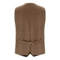 thumbnail image 4 of Dovford Men's Western Cowboy Suit Vest Slim Fit Faux Suede Leather Dress Vests Waistcoat for Wedding, 4 of 6
