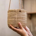 thumbnail image 4 of Faux Rattan Cement Hanging Planter, 4 of 12
