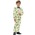 thumbnail image 2 of Xoenoiee Corgi Dog Paw Shamrock Print Boys Suit for Kids 2 Pieces Formal Dresswear Set St. Patrick's Day Teen Boys Blazer Set Tuxedo Suits for Wedding Graduation, 13-14 Years, 2 of 7