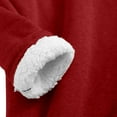thumbnail image 3 of Women's Winter Warm Sherpa Lined Fleece Crewneck Sweatshirt Button Down Long Sleeve Pullover Loungewear Tunic Tops, 3 of 5