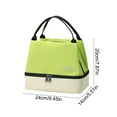 thumbnail image 3 of Insulated Waterproof Lunch Box Freezable Cooler Bag with Adjustable Strap Portable Picnic Food Container 9.45x7.87x5.51 inch(Green), 3 of 6
