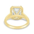 thumbnail image 6 of ESTE ORIGIN 2.5Ctw Radiant Cut Lab-Grown Diamond Halo Engagement Ring with Pavé Band in 18K Yellow Gold for Women, 6 of 7