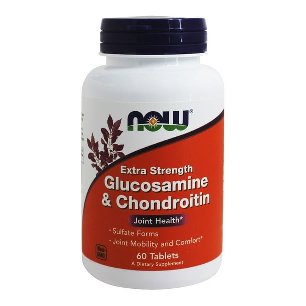 NOW Foods Glucosamine and Chondroitin Sulfate Extra Strength Joint Health 60 Tablets
