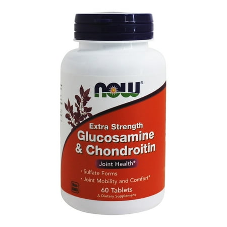 Glucosamine Chondroitin 60 Tablets - NOW Foods - Glucosamine and Chondroitin Sulfate Extra Strength Joint Health - 60 Tablets