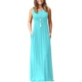 thumbnail image 1 of Vestido largo suelto sin mangas de verano para mujer Vestido largo casual con bolsillos Adepaton FSHY034-169, 1 of 3