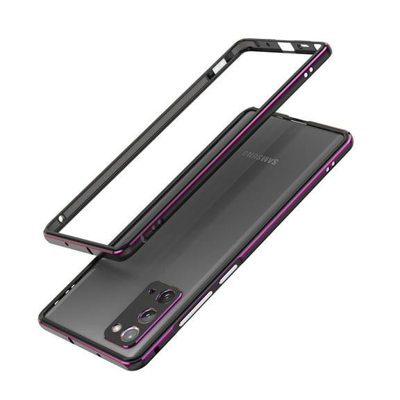 Allytech Galaxy Note 20 Metal Frame Cover, Lightweight Shockproof Corner Protector Camera Lens Frame Protector for Samsung Galaxy Note 20, Purple