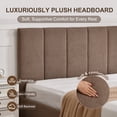 thumbnail image 5 of Full Size Bed Frame with Lift Up Storage, Upholstered Platform Bed with Vertical Channel Headboard, No Box Spring Needed, Hydraulic Storage, Brown Boucle, 5 of 9