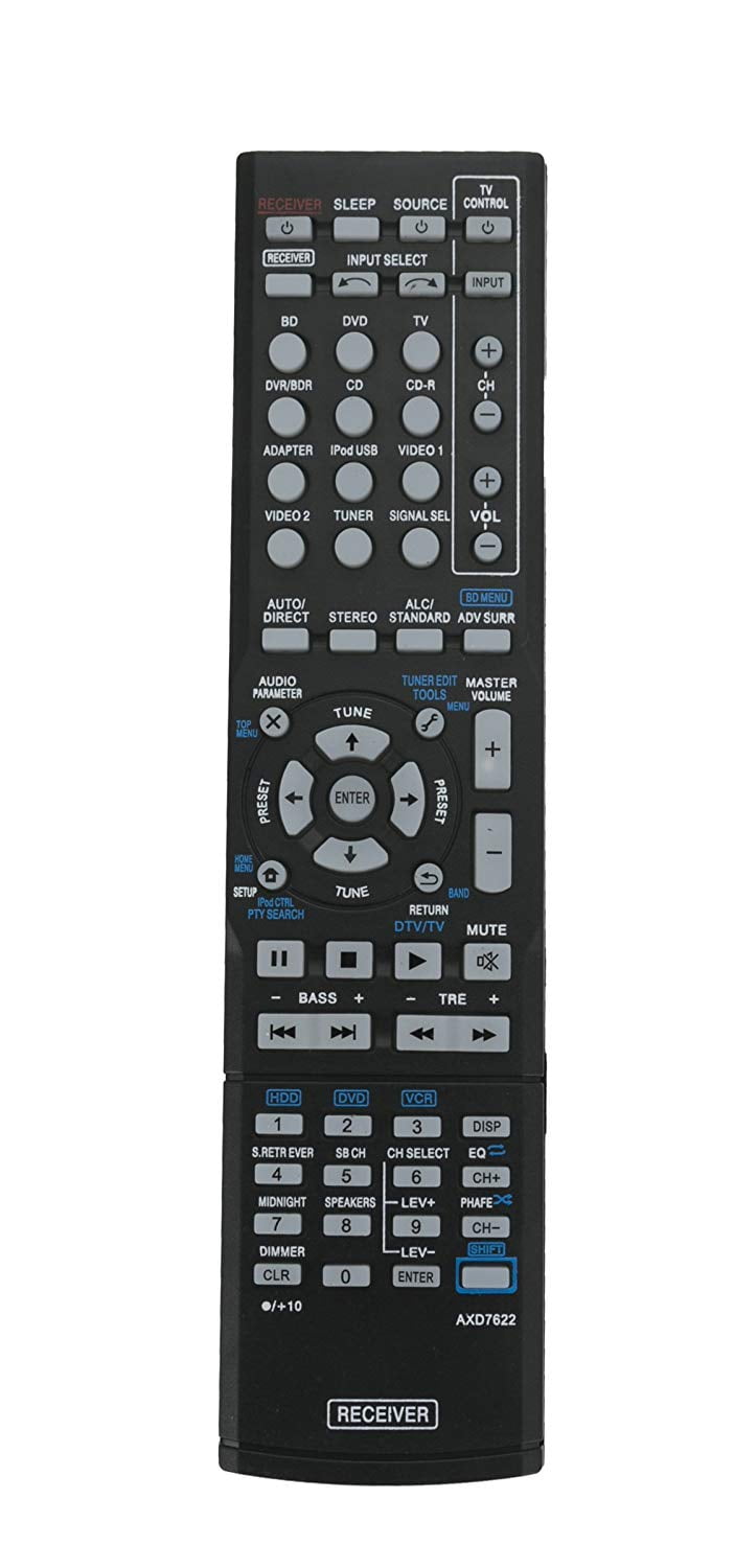 tidligste Slikke akse New AXD7622 remote control fit for Pioneer AV Receiver VSX-921-K VSX-821-K  HTP-071 VSX-321-K-P HTP-071 VSX-321-K-P - Walmart.com