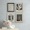 thumbnail image 3 of PixonSign Framed Wall Art Black & White Mid-Century Plants Posters, Set of 4 Abstract Floral Botanical Illustrations Canvas Prints, Nature Wilderness Wall Décor for Home Decor - 12"x16" Natural, 3 of 5