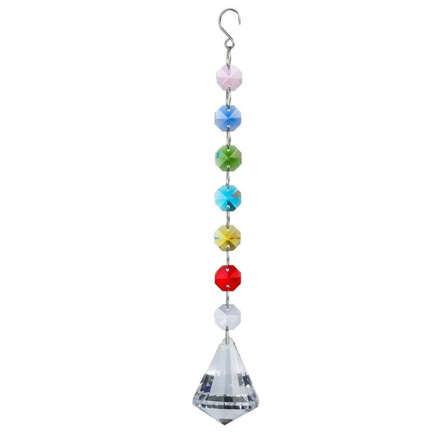 Pendentif de Bijoux en Cristal Coloré Cadeau Chaîne Chaîne Pendentif d'Éclairage