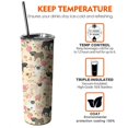 thumbnail image 6 of 20oz Pugs and Pioneer Flower Skinny Tumblers Stainless Steel Tumbler with Lid and Straw,Vacuum Insulated Double Wall Travel Tumbler Cups with Cleaning Brush for Coffee,Tea, 6 of 6