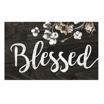 P. Graham Dunn Blessed Cherry Blossoms Dark Distressed 17 x 10.5 Wood Pallet Wall Plaque Sign