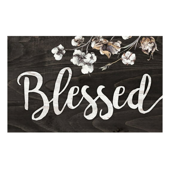 P. Graham Dunn Blessed Cherry Blossoms Dark Distressed 17 x 10.5 Wood Pallet Wall Plaque Sign
