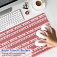 thumbnail image 4 of Long Mouse Pads for Desk,Red Christmas Striped Pattern (2) Desk Mats on Top Of Desks, Desk Mouse Pad Extra Large with 3mm Non-Slip Base and Stitched Edge for Gaming,Office,Work,Home 31.5x15.7in, 4 of 5