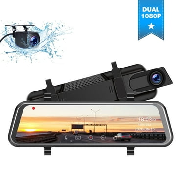 TOGUARD 1080P Mirror Dash Cam for Car, 10" Full Touch Screen DashCam Front and Rear, Night Vision, Parking Assist, Loop Recording, G-Sensor