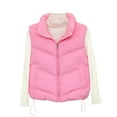 thumbnail image 2 of Roncen Women's Stand Collar Sleeveless Vest - Lightweight Quilted Waistcoat with Seamless Sealing Design - Casual Short Jacket for Spring/Fall Layering Outerwear, 2 of 3