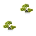 thumbnail image 1 of Wosthever Plantas artificiales Bonsai de pino Plantas de maceta de árbol pequeño Planta de plástico en maceta Type1 NO1, 1 of 6