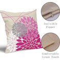 thumbnail image 4 of Hot Pink Pillow Covers 20x20 Inch Vibrant Color Dahlia Flower Decorative Throw Pillows Outdoor Farmhouse Decor for Home Sofa Couch Bed Modern Floral Linen Square Cushion Case, Set of 2, 4 of 6