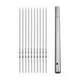 thumbnail image 4 of Brochetas para asar , de kebab, para barbacoa de 35 cm, brochetas para barbacoa de acero inoxidable 10 piezas Zulema brochetas de kebab, 4 of 8