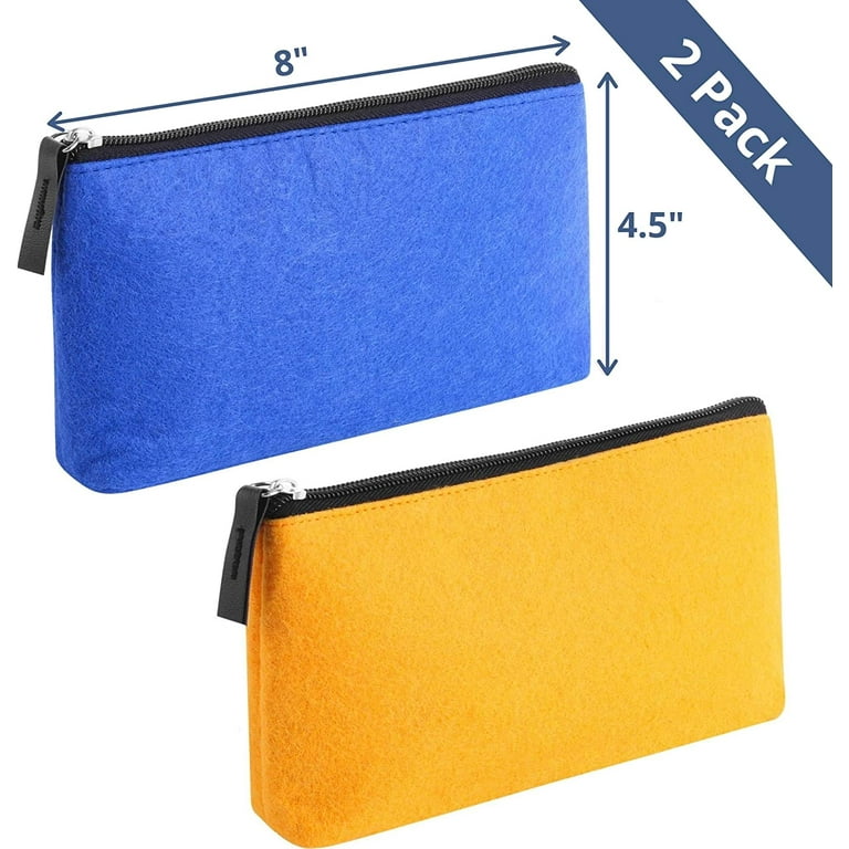 Mr. Pen- Pencil Case, Pencil Pouch, 2 Pack, Yellow and Blue - Mr
