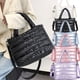 thumbnail image 1 of Elegante Bolso de Mano de Nailon de Gran Capacidad, Acolchado, para Ir de Compras, Trabajar y Viajar (Blanco, Azul, Morado, Rosa y Negro)., 1 of 6