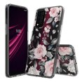 thumbnail image 3 of Xpression Phone Case For Samsung Galaxy S25+ S25 Plus /S24+ Floral Pattern Hybrid Transparent TPU Silicone, Shock Absorption Bumper, Hard Back Slim Cover, Pink Roses Flower, 3 of 9