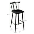 thumbnail image 2 of Costway Set of 2 Steel Bar Stool Dining Chairs Armless Cross Back Kitchen Bistro, 2 of 10