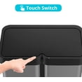 thumbnail image 5 of BENESKY 16 Gallon Touchless Trash Can and Recycle Bin, 60L Automatic Trash Can, Stainless Steel, Dual-Compartment (8 Gal each), Kitchen Recycling and Garbage, 5 of 8