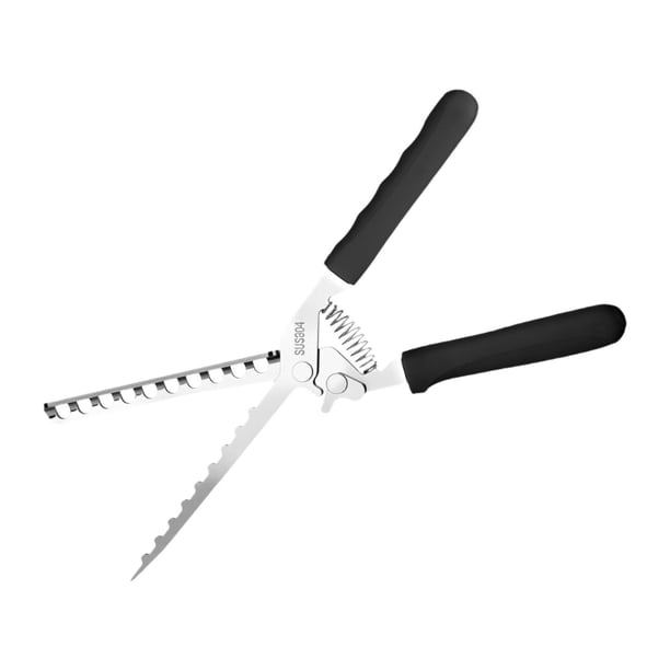 Pelador de costillas para barbacoa, removedor de piel de costillas, herramienta para parrilla, removedor de membrana de acero inoxidable, Negro