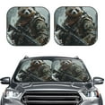 thumbnail image 2 of Sikiie Surreal Panda Warrior Print Foldable Car Windshield Sun Visor, Car Window Sunshade Suitable for Sedan, SUV and Truck Car Accessories-Small, 2 of 6