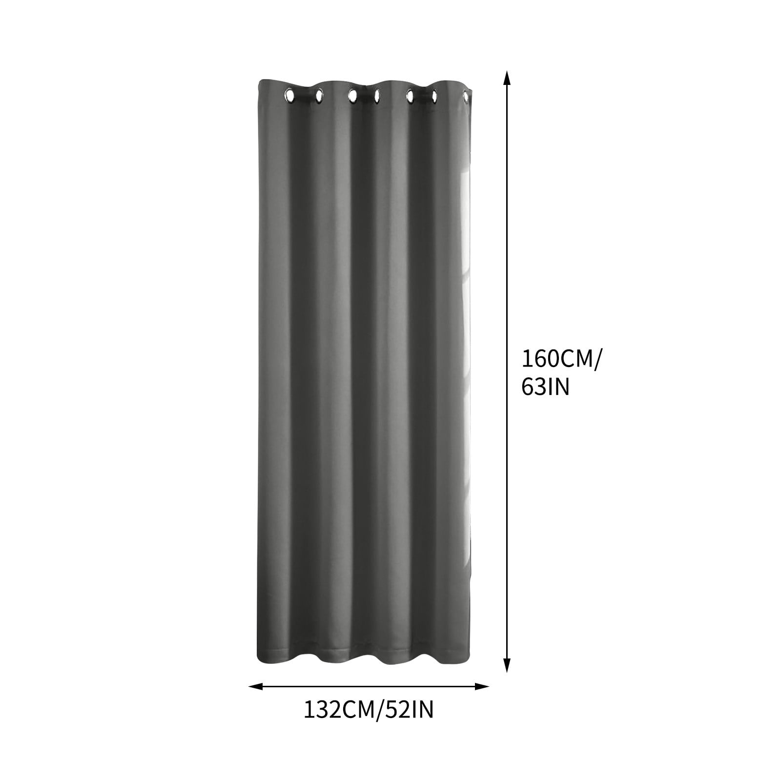 Blackout Curtains 84 Inch Length 2 Panels Set, Thermal Insulated Long Curtains& Drapes 2 Burg, Room Darkening Grommet Drapes for Living Room Bedroom Window (W52 x L84 Inch, Dark Gray)