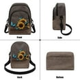 thumbnail image 4 of Xixirimido Butterfly Sunflower Pattern Small Sling Bag Cell Phone Purse Fanny Crossbody Bag for Women Trendy Chest Backpack with Adjustable Strap - Brown, 4 of 7