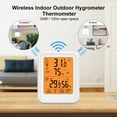 thumbnail image 4 of Wireless Weather Station Indoor Outdoor Thermometer Hygrometer Digital Temperature Humidity Remote Sensor Touch Screen Backlight (With 1Sensor), 4 of 7