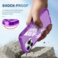 thumbnail image 6 of for iPhone 14 Pro Case, [Compatible with MagSafe] Full-Body Protection Anti-Scratch Case with Built-in Screen Protector, Front Cover TPU Frame Durable for iPhone 14 Pro Cover, Darkpurple, 6 of 8