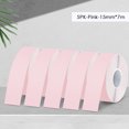thumbnail image 1 of 5pcs 15mm x7m Q30 Continuous Label Paper Tape Work for Marklife P12 D30 Printer Waterproof Self Adhesive Thermal Printer Sticker 5PK Pink, 1 of 6