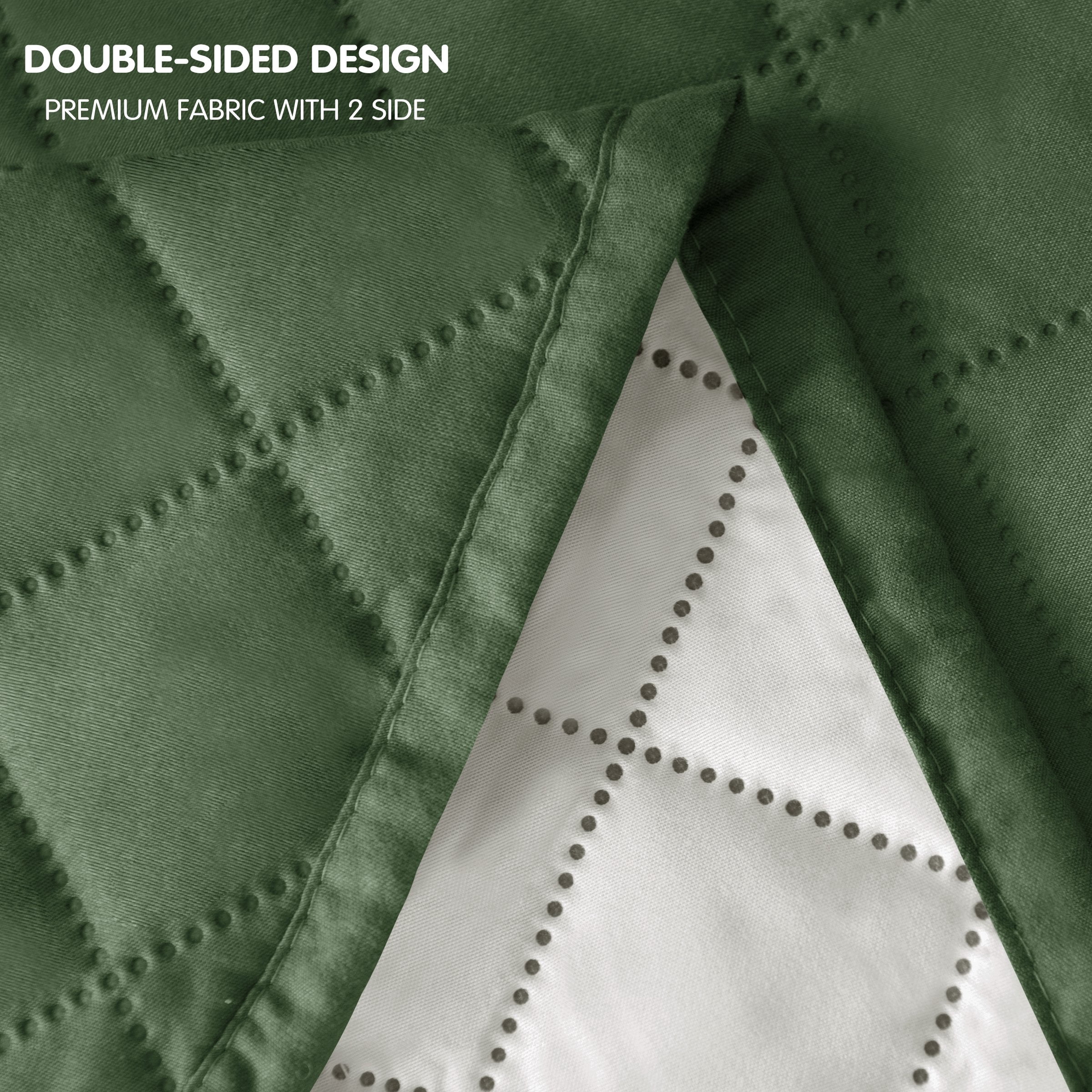 Subrtex Reversible Wing Chair Cover Wingback Armchair Slipcovers,Dark Green