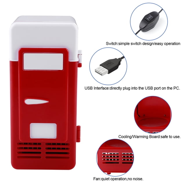 Réfrigérateur à Bière, Refroidisseur et Réchauffeur Refroidit Rapidement Interface Usb Réfrigérateur Portable, Mini Réfrigérateur Portable Café pour Canettes Cola