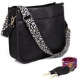 thumbnail image 1 of Bolsos cruzados de piel vegano AUYOCO A-black con correa de guitarra 12.2 x 3.94 x 10.63, 1 of 5