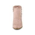 thumbnail image 2 of BLISSFUL STEP Women's Ankle Boots Pointed Toe Zip-Up Block Heel Dust Pink 7.5, 2 of 8