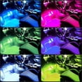 thumbnail image 2 of 4PCS 72‑LED RGB Bluetooth App Controlled Car Interior Strip Lights Music Sync Multicolor LED Under Dash Lighting Kit with Remote, Sound Reactive Ambient Lighting For Cars & Trucks, 2 of 11