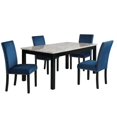 thumbnail image 5 of New Classic Furniture Celeste Wood Dining Table with Faux Marble Top in Espresso, 5 of 11