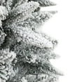 thumbnail image 4 of HomeStock 7ft Whispering Flocked Fir SlimPre-Lit Christmas Tree, Snow-Capped Artificial Christmas Tree with 250 String Lights, 4 of 10