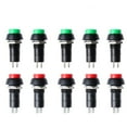 thumbnail image 1 of 20 Pcs 12MM Filet Auto-Verrouillant Momentané Type Bouton-Poussoir (Vert et Rouge), 1 of 7