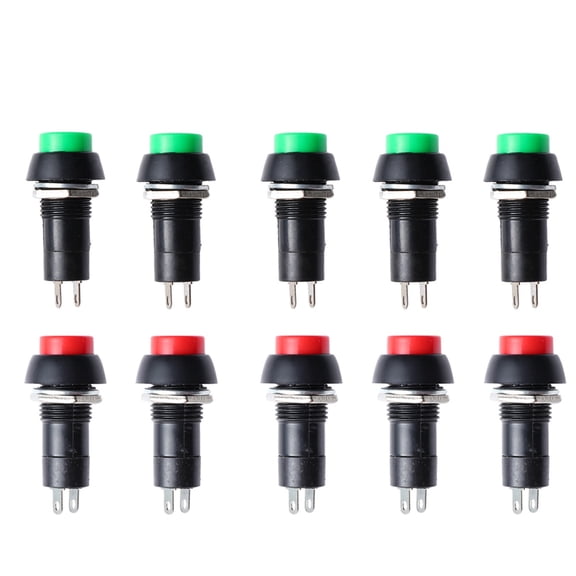 Mobutofu 20Pcs Mini Momentary Push Button Switch Round for Tool Boxes